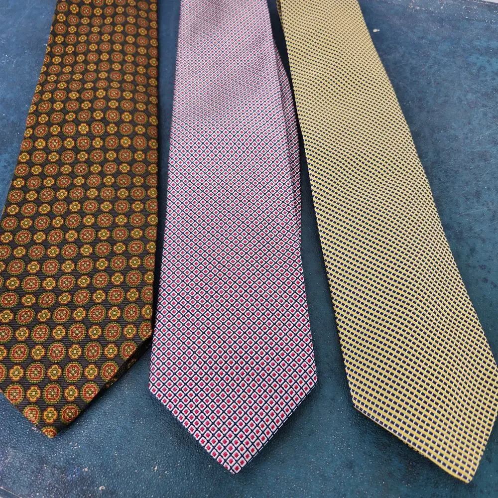 Lot of 3 Brooks Brother's Makers 100% Silk Ties Men's Preppy Business Office